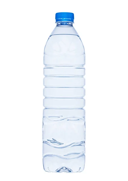 Бутылка здоровой минеральной воды на белом — стоковое фото