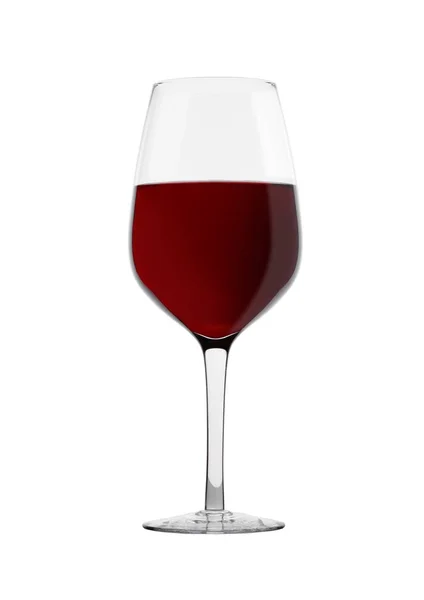 Bicchiere di vino rosso isolato su bianco — Foto Stock