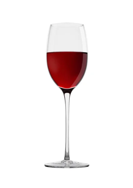 Vaso de vino tinto aislado sobre blanco — Foto de Stock