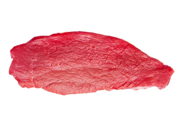 Carne fresca de res cruda aislada en blanco — Foto de Stock