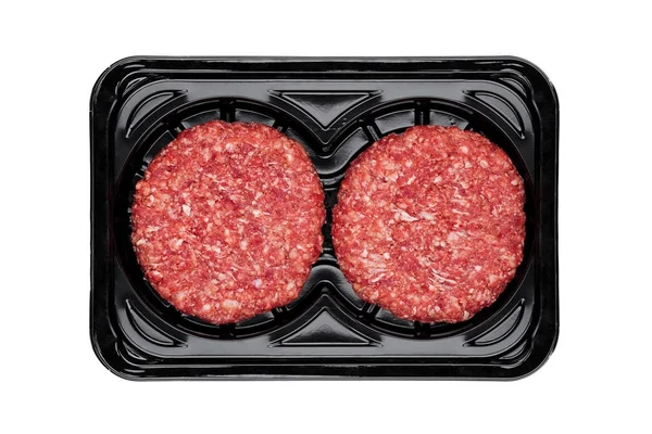Ham taze et Burger içinde plastik tepsi 