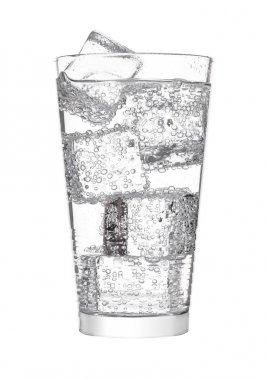 Bardak köpüklü su soda içecek limonata