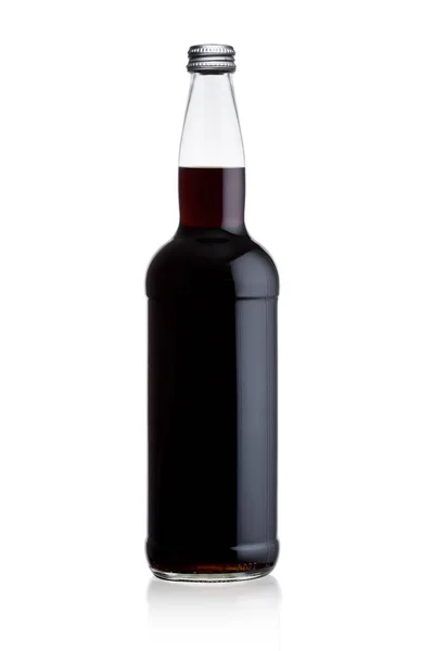 Elegante botella de refresco de cola orgánica en blanco — Foto de Stock