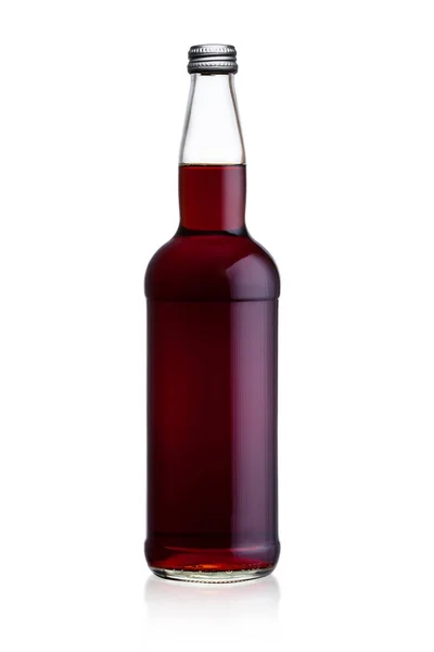 Elegant bottle of organic cola soda drink on white — Stock Photo, Image