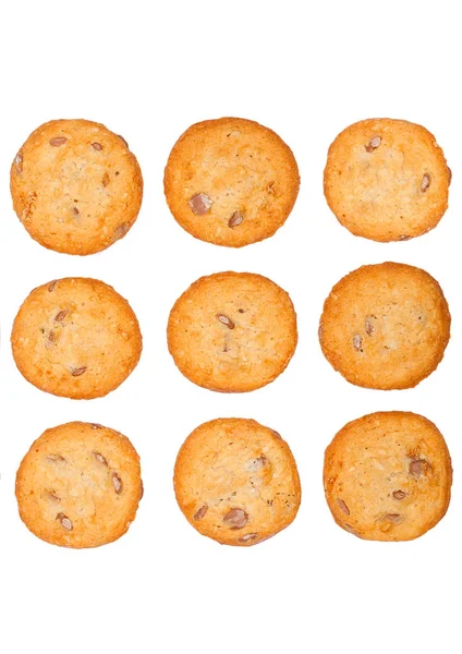 Fresh breakfast sweet cookies with chocolate — Stock Photo, Image