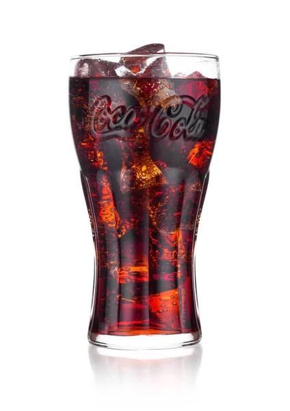 LONDON, UK - JANUARY 02, 2018: Original glass of Coca Cola drink — Stock Photo, Image