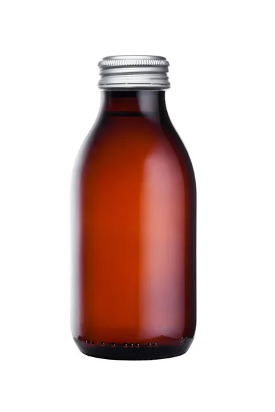 Βοτανικό ενεργειακό ποτό στον λευκό γυαλί μπουκάλι — Φωτογραφία Αρχείου