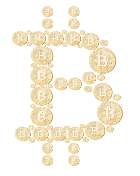 Bitcoin. Physical bit coin. Cryptocurrency. — Stock Photo, Image