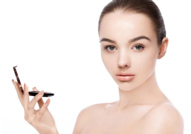 Güzellik makyaj modeli toz Vakfı holding