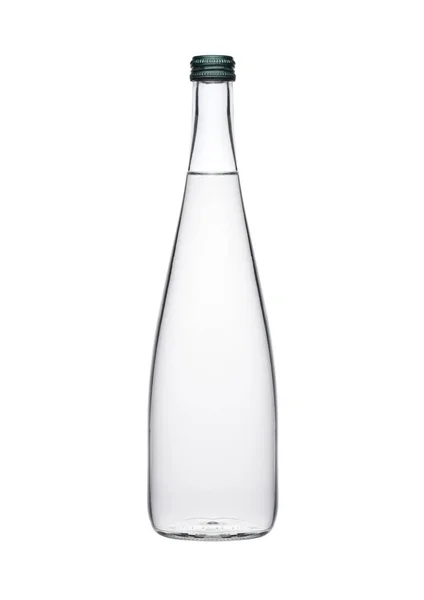 Glasflasche mit gesundem klarem stillem Wasser — Stockfoto