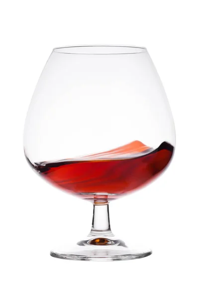 Elegant glass with brandy cognac alcohol drink — Stock Photo, Image