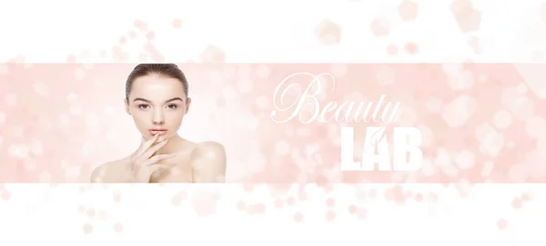 Beautiful woman girl natural makeup spa skin care — Stock Photo, Image