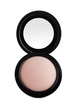 Kozmetik makyaj toz siyah yuvarlak plastik kutu