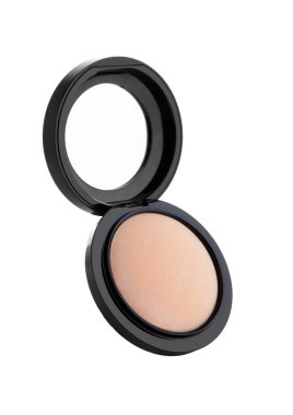 Kozmetik makyaj toz siyah yuvarlak plastik kutu