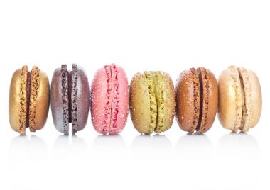 Fransız lüks renkli macarons tatlı kek 