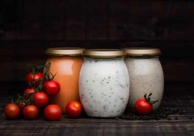 Biber domates ve patates sosu Cam Kavanoz