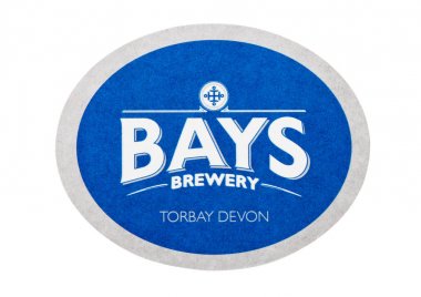 Londra, İngiltere - 04 Şubat 2018: beyaz izole koyları bira beermat bardak altlığı.