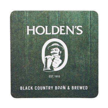 Londra, İngiltere - 04 Şubat 2018: beyaz izole Holden'ın orijinal beermat coaster.
