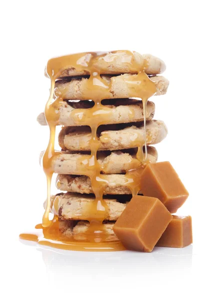 Bezlepkové sušenky sladké karamelové oatmeeal — Stock fotografie
