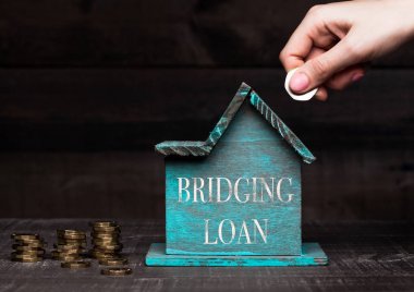 Ahşap ev modeli sikke yanındaki o ve el ile