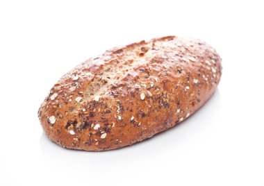 Taze pişmiş somun ekmek ile beyaz yulaf