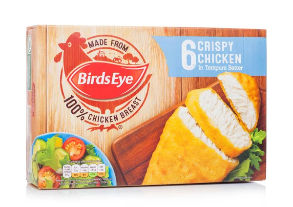 London April 2020 Box Birds Eye Frozen Crispy Chicken Tempura — Stock Photo, Image