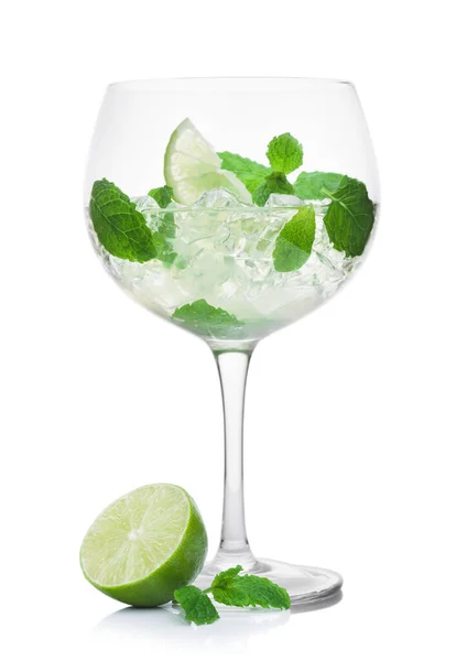 Luxury Glass Mojito Summer Alcoholic Cocktail Ice Cubes Mint Lime Royalty Free Stock Photos
