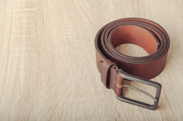 Brown Leather belt — Stock Photo, Image