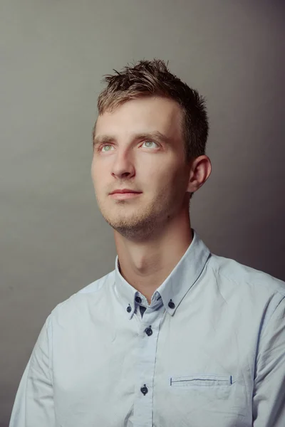 Portrait of a smart serious young man — Stock Photo, Image