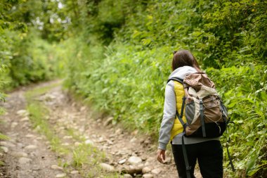 kadın hiker iz hiking
