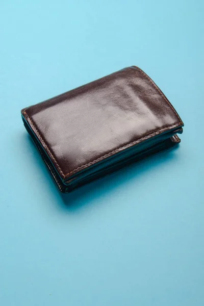 Brown leather wallet — Stock Photo, Image