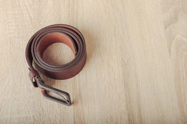 Leather belt on the table — Stock Photo, Image