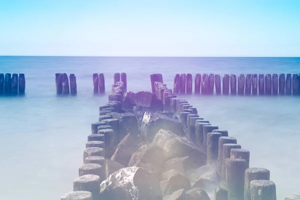 Breakwaters in de Oostzee — Stockfoto