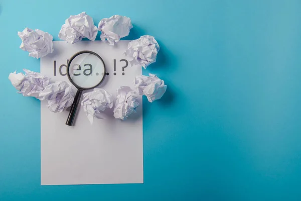 Idea parola scritta su carta — Foto Stock