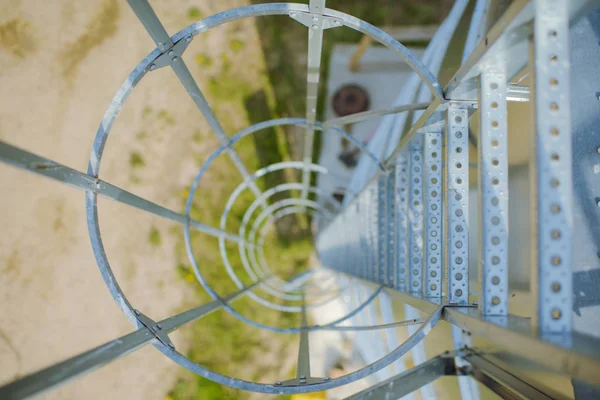 Silo de milho prata — Fotografia de Stock