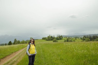kadın hiker iz hiking