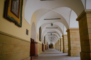 Cracow, Wawel eski kale gezi sırasında güzel kız.