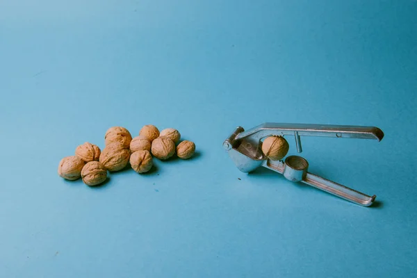 Walnüsse und Nussknacker — Stockfoto