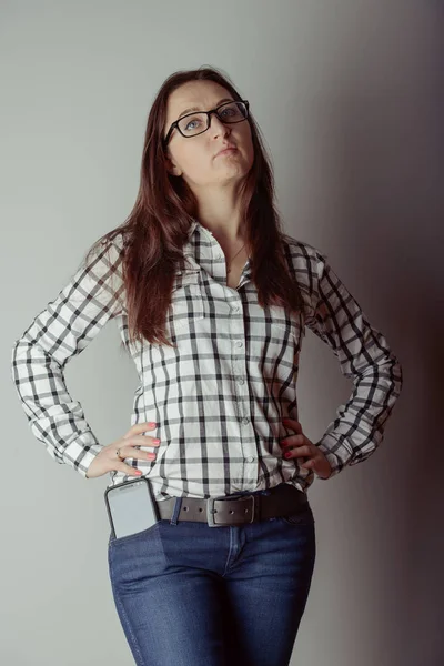 Smartphone in the pocket of jeans — Stock Photo, Image