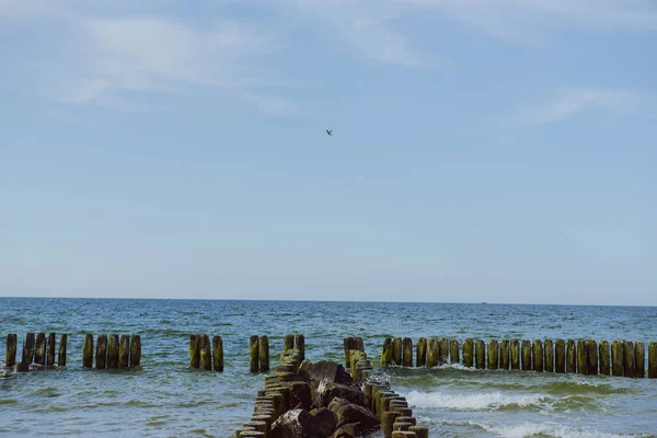 Breakwaters no mar Báltico — Fotografia de Stock