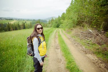 kadın hiker iz hiking