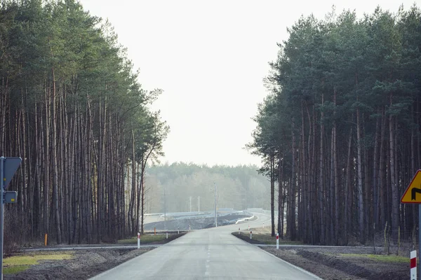 Asfalt yol Üstten Görünüm