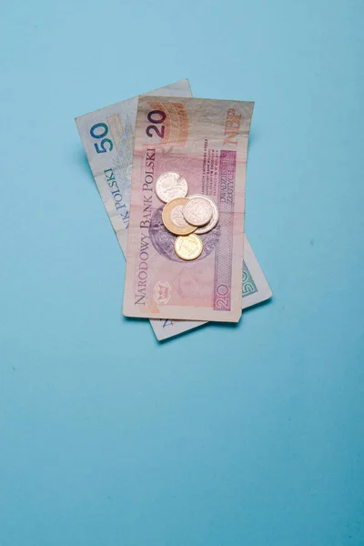 Banknot ve madeni paraların, Polonya Zlotisi — Stok fotoğraf