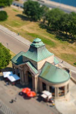 Szczecin şehri güneşli bir günde, Polonya ve Avrupa.