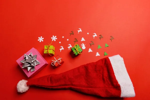 Natale o Capodanno sfondo, composizione semplice fatta di Natale — Foto Stock