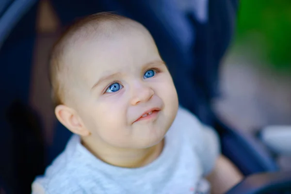Portrait of adorable baby girl. Childhood. Authentic image. — Stockfoto