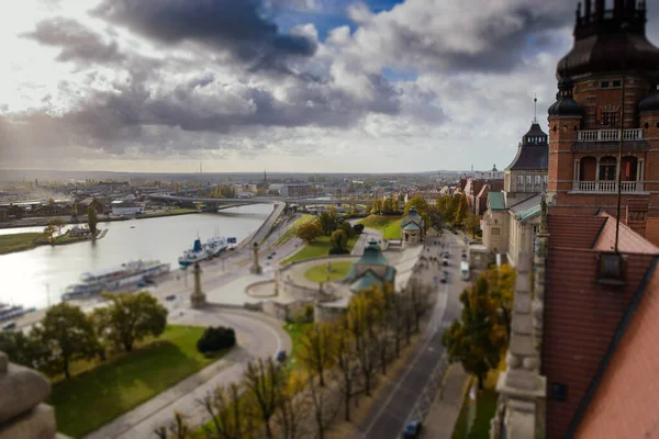 Stettin Stadtbild Einem Sonnigen Tag Polen Europa — Stockfoto
