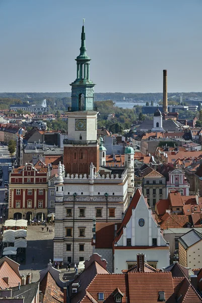 Flygfoto på stadens centrum — Stockfoto