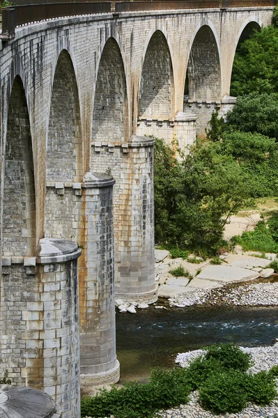 Stone, Railway viaduct over the River Ardeche — Stock Photo, Image