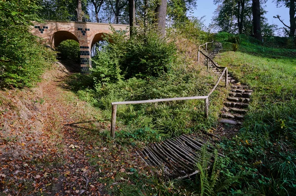 Stairs and stone viaduct — Stock Photo, Image